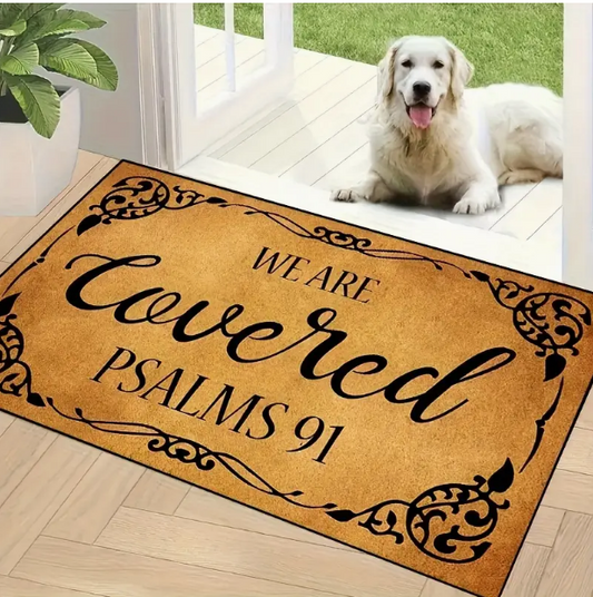 Carpet with Bible scripture - Psalm 91