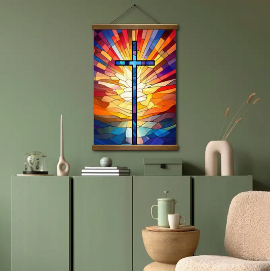 Painting - multicolored cross